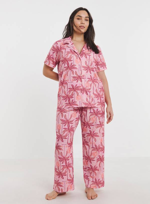 SIMPLY BE Button Through Pyjamas Set 12-14